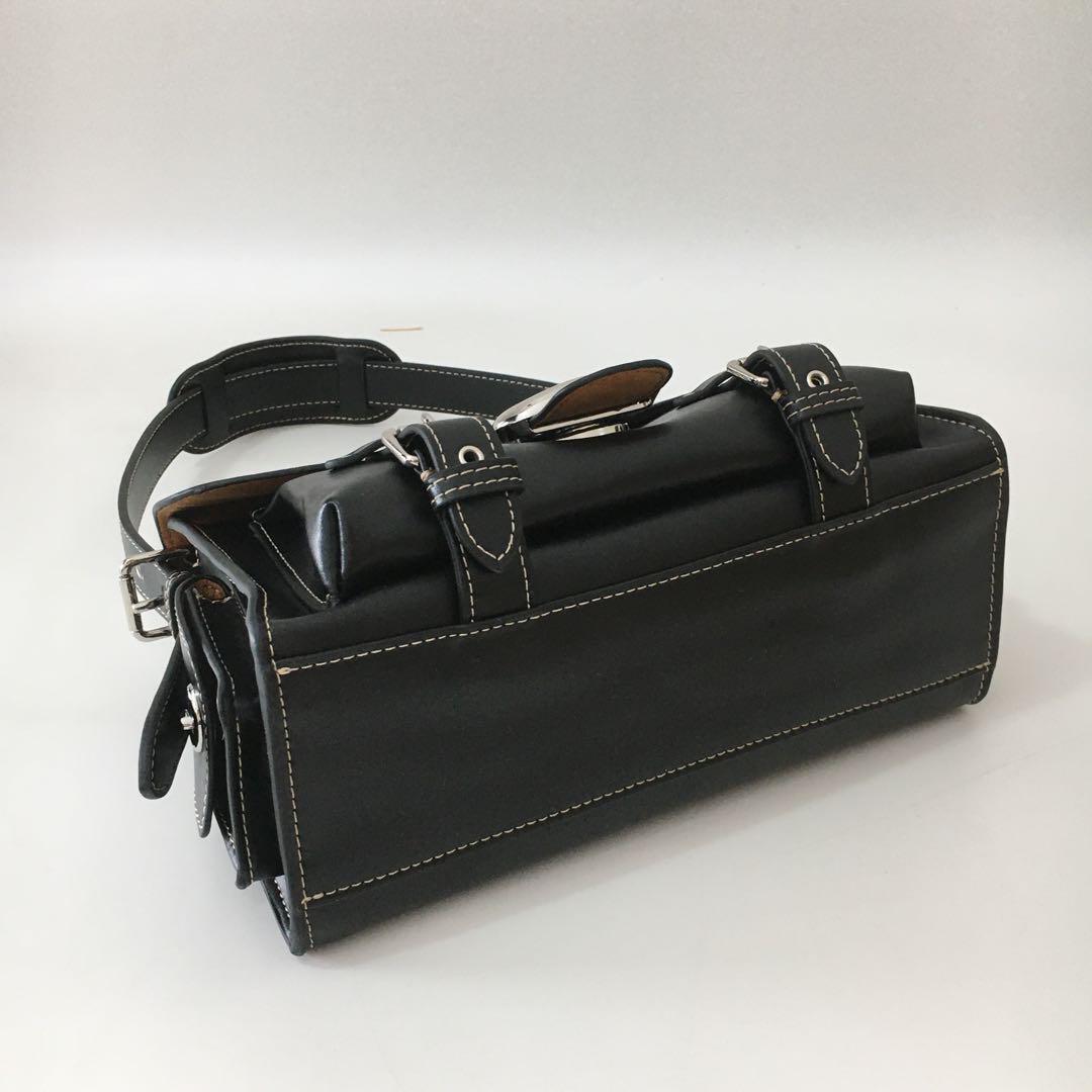 Coach CT721 Leather Soft Tabby Shoulder Bag Crossbody – Black