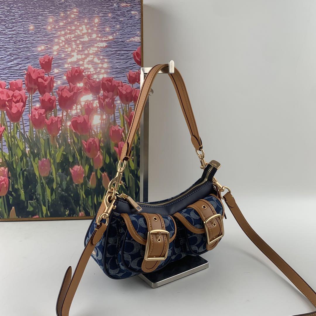 COACH Ashton Baguette Bag - Signature Canvas Denim CY700