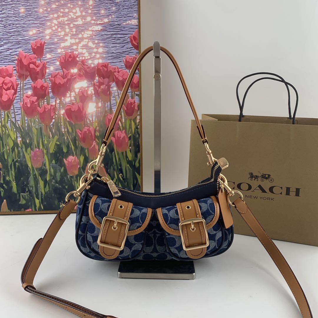 COACH Ashton Baguette Bag - Signature Canvas Denim CY700