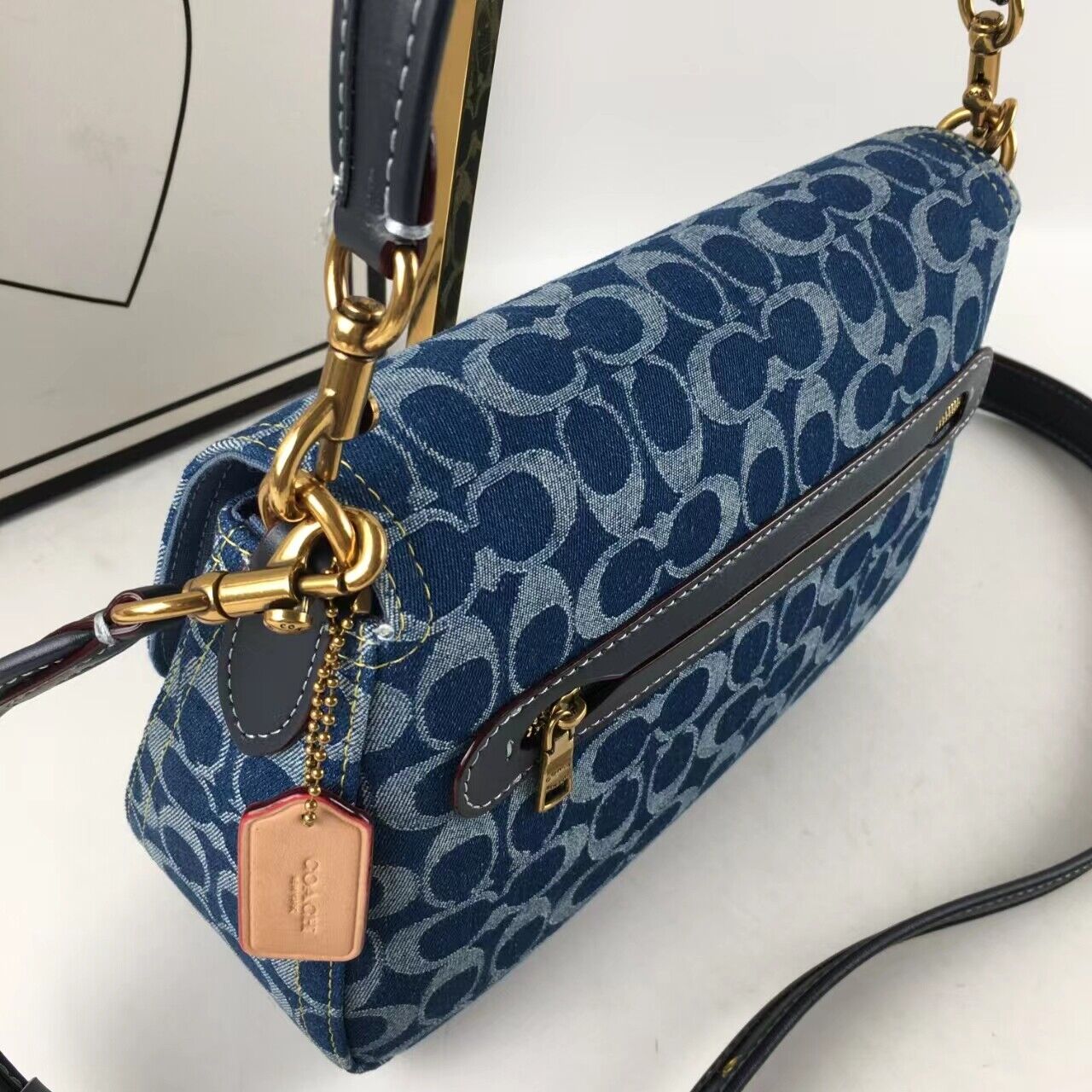 Coach CA105 Tabby Shoulder Crossbody Bag - Signature Denim 💙