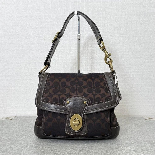 COACH Legacy Turnlock Slim Flap Shoulder Bag – Dark Brown 🤎